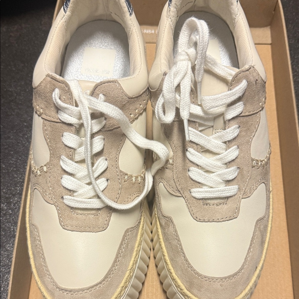 Cream and Tan Sneakers dolce vita dandi